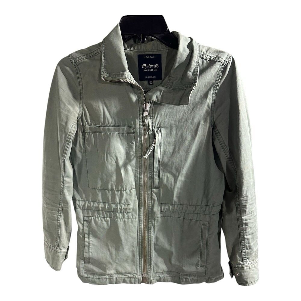 Madewell Fleet 100% Cotton Jacket Women's XS‎ Meadow Green Zip Military Utility